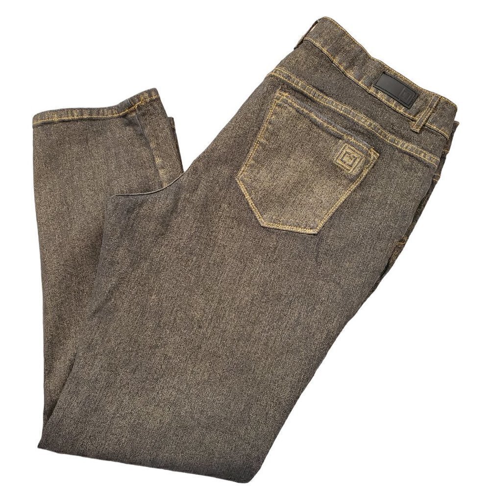 LIZ CLAIBORNE GOLD MATALLIC STRETCH STRAIGHT LEG SIZE 18W